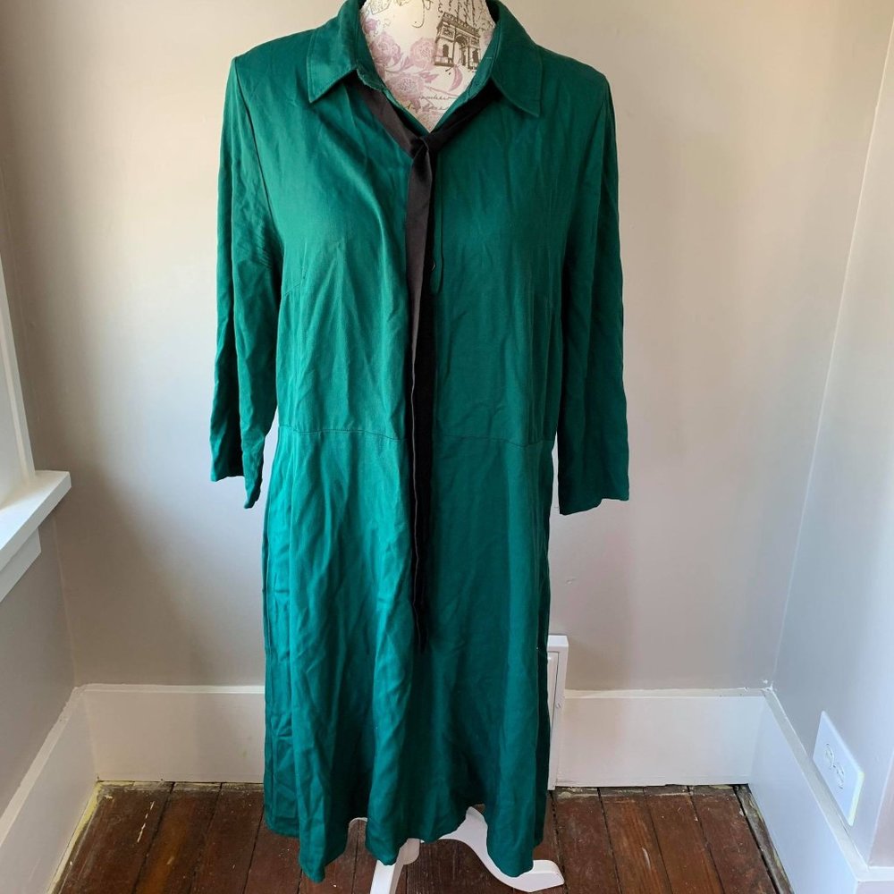 JustFab Green Shirt Dress Size Large